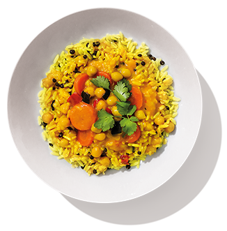 Yellow Lentil Curry / Gelbes Kokosnusscurry mit Gem&amp;#252;se, Reis 380 g