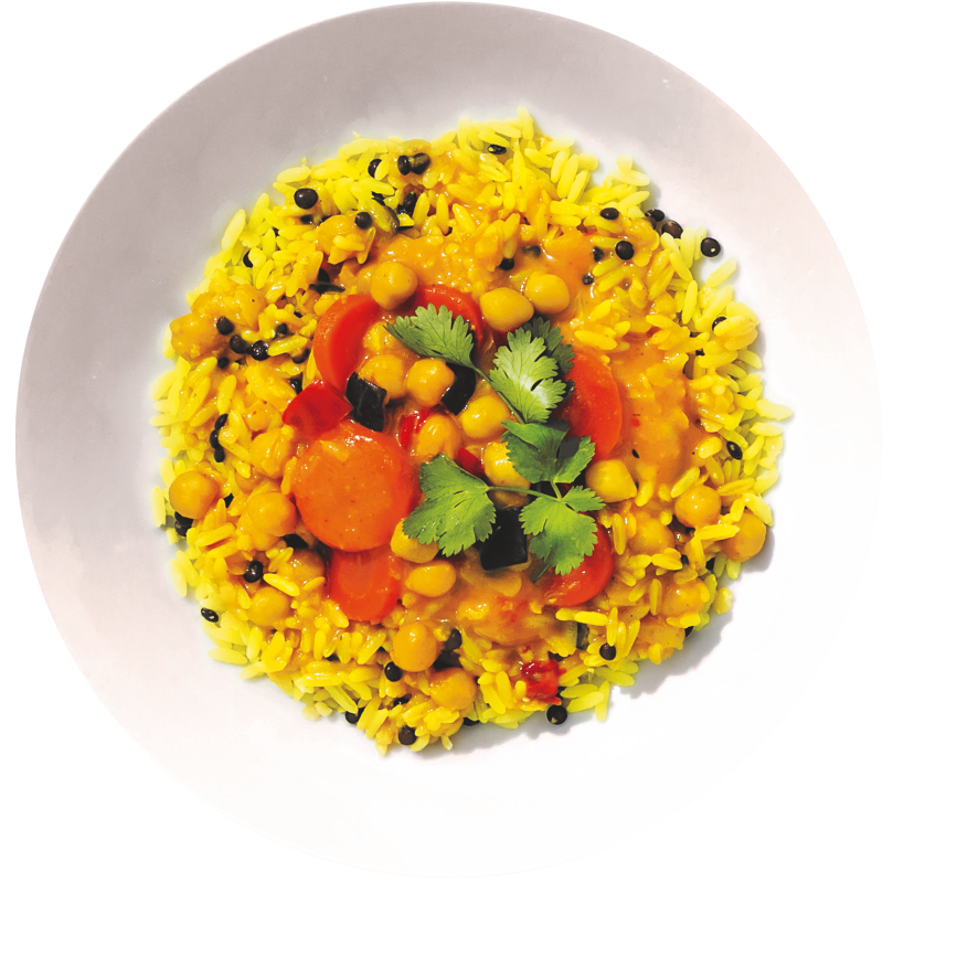 Golden Coconut Curry / Gelbes Kokosnusscurry mit Gem&amp;#252;se, Reis 380 g