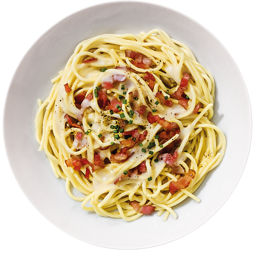 Spaghetti Carbonara / Spaghetti an einer cremigen Sauce mit Speck 380 g