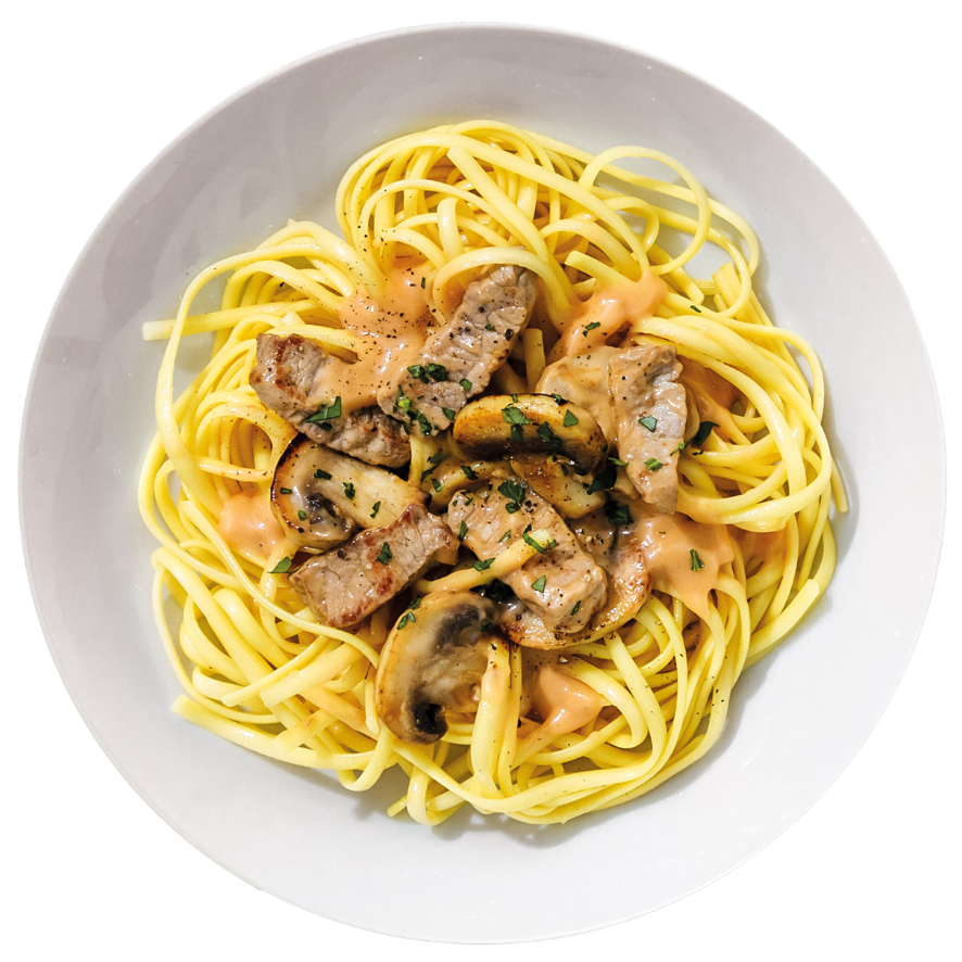 Zürcher Geschnetzeltes / Kalbfleisch geschnetzeltes an Tagliatelle 380 g